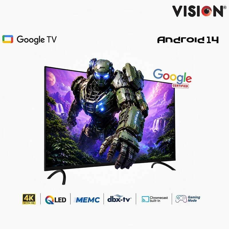 Vision 43" QLED Google TV 4K PQ6 Galaxy Plus